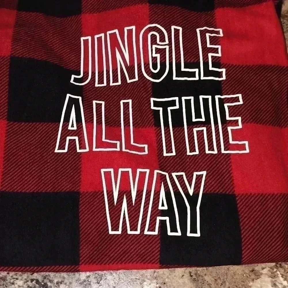 Christmas pajamas black white red plaid size extra small